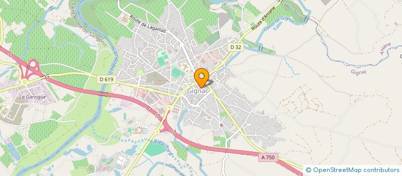 localisation de l'entreprise MADAME GHISLAINE GURICOLAS  GIGNAC