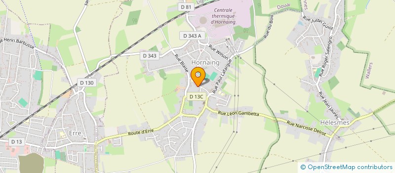 localisation de l'entreprise MADAME GHISLAINE HELLE  HORNAING