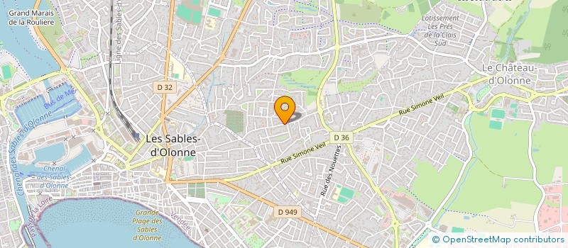 localisation de l'entreprise MADAME GHISLAINE MALLARD à LES SABLES D'OLONNE