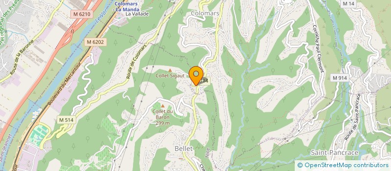 localisation de l'entreprise MADAME GHISLAINE MANCINI  COLOMARS