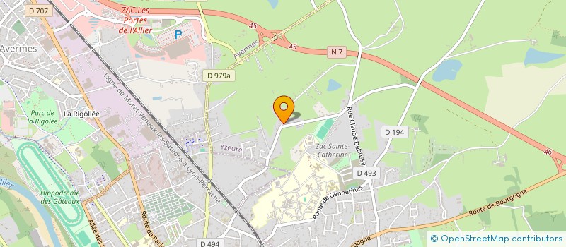 localisation de l'entreprise MADAME GHISLAINE MAZELIER  YZEURE