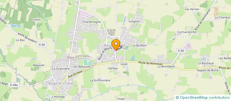 localisation de l'entreprise MADAME GHISLAINE PAQUIER  BAGE-DOMMARTIN