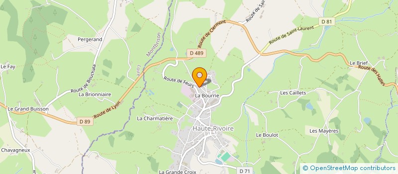 localisation de l'entreprise MADAME GHISLAINE POYET  HAUTE-RIVOIRE