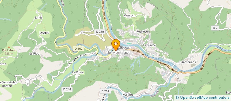 localisation de l'entreprise MADAME GHISLAINE QUOTB  SAINT-SAUVEUR-DE-MONTAGUT