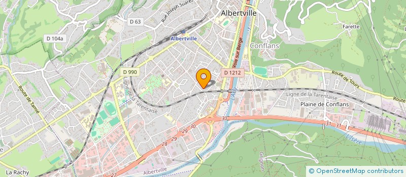 localisation de l'entreprise MADAME GHISLAINE RODET  ALBERTVILLE