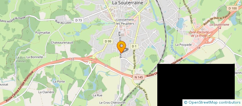 localisation de l'entreprise MADAME GHISLAINE SADA à LA SOUTERRAINE