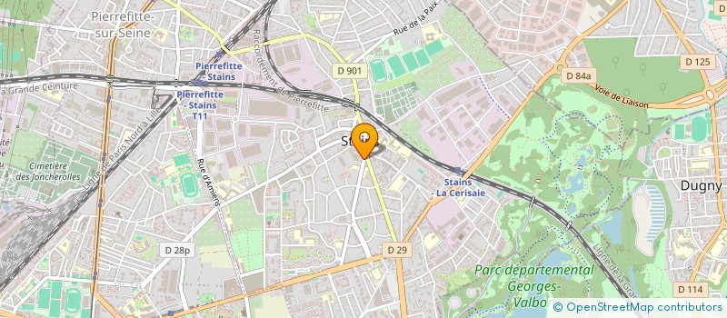 localisation de l'entreprise MADAME GHISLAINE SOUEF  STAINS