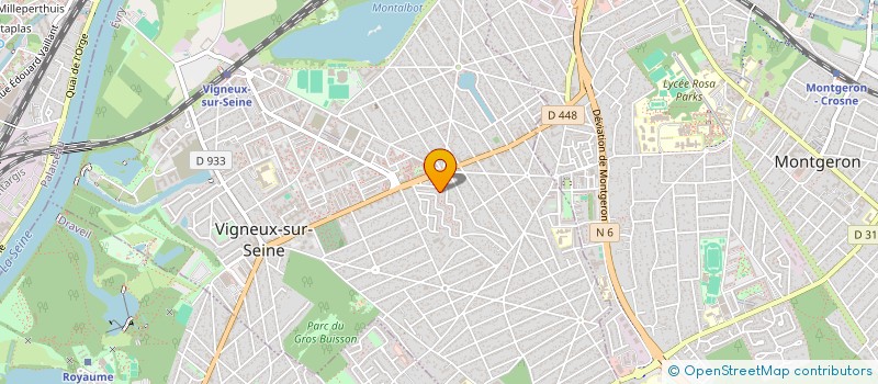 localisation de l'entreprise MADAME GHISLAINE SOULIGOUX à MONTGERON