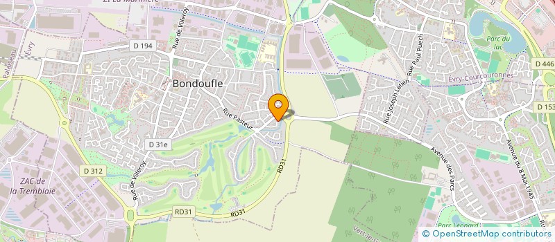 localisation de l'entreprise MADAME GHISLAINE THEVENIN  BONDOUFLE