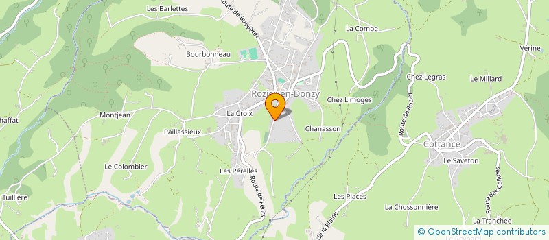 localisation de l'entreprise MADAME GHISLAINE TREILLE  ROZIER-EN-DONZY