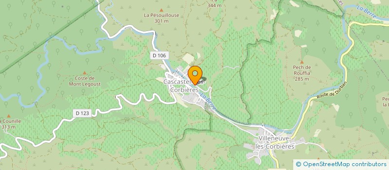 localisation de l'entreprise MADAME GHISLAINE VALLIN  CASCASTEL-DES-CORBIERES