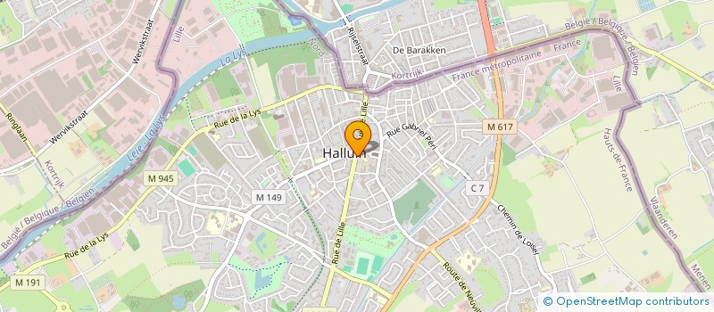 localisation de l'entreprise MADAME GHISLAINE VERHAEGHE  HALLUIN