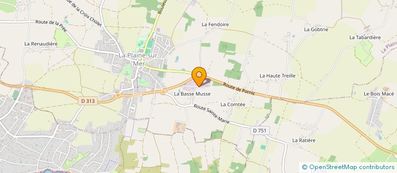 localisation de l'entreprise MADAME GHISLAINE VERONNEAU à LA PLAINE-SUR-MER