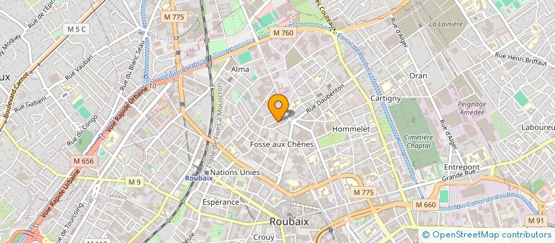 localisation de l'entreprise MADAME GHISLANE LAOUJ à ROUBAIX