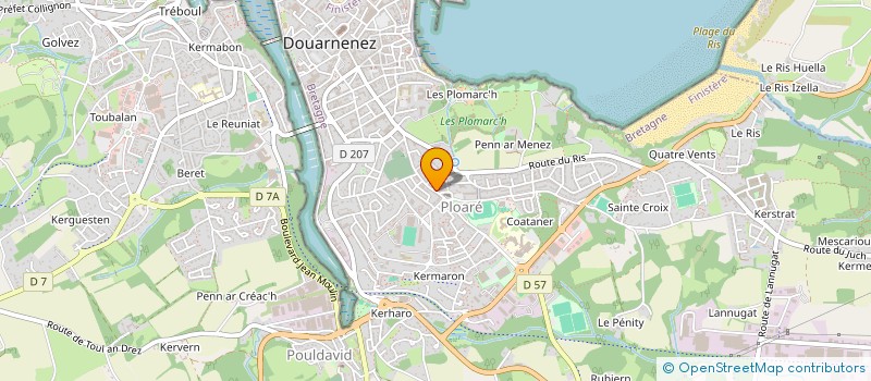 localisation de l'entreprise MADAME GHIZLAINE JAHIDI à DOUARNENEZ