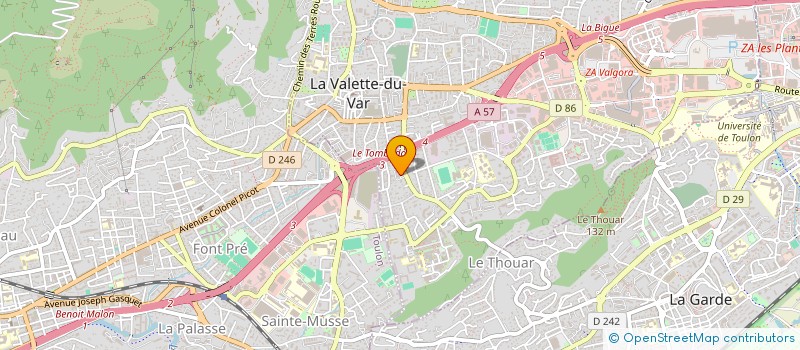 localisation de l'entreprise MADAME GHIZLANE TEBRAOUI  LA VALETTE-DU-VAR