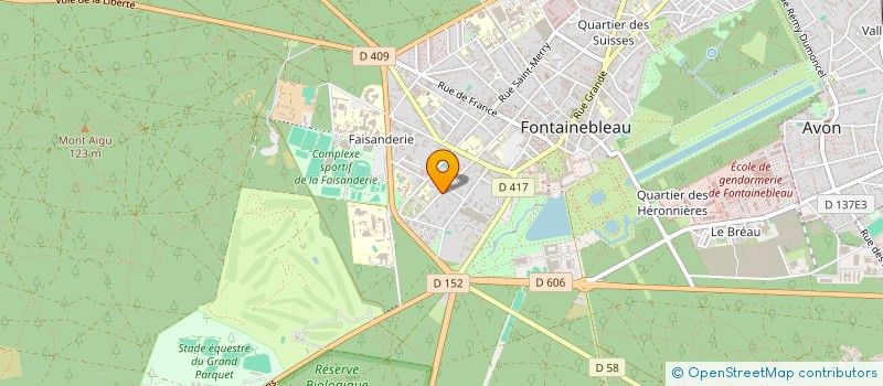 localisation de l'entreprise MADAME GHYSLAINE BAUER à FONTAINEBLEAU