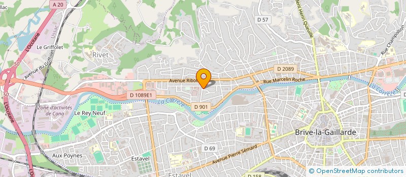 localisation de l'entreprise MADAME GHYSLAINE LABROUSSE  BRIVE-LA-GAILLARDE