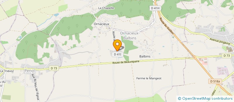 localisation de l'entreprise MADAME GIANCARLA LOCATELLI à ORNACIEUX-BALBINS