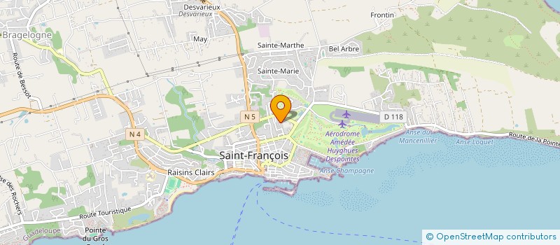localisation de l'entreprise MADAME GILBERTE BASSIEN à SAINT FRANCOIS