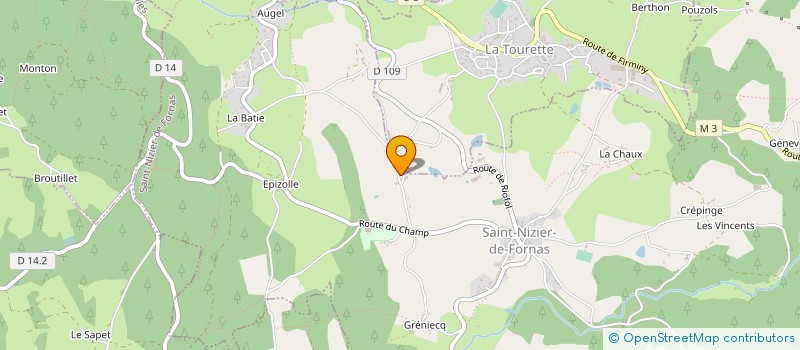 localisation de l'entreprise MADAME GILBERTE BERGER  SAINT-NIZIER-DE-FORNAS