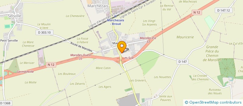 localisation de l'entreprise MADAME GILBERTE BONNIN  BROUE