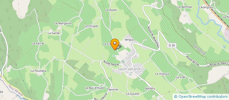 localisation de l'entreprise MADAME GILBERTE BOURRAT à SAINT-VERAND
