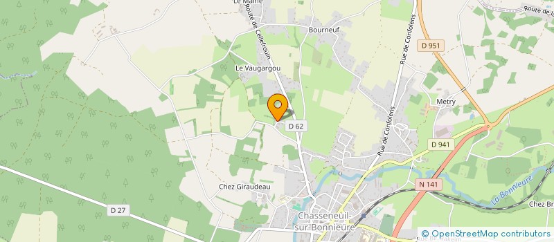 localisation de l'entreprise MADAME GILBERTE CAUTE  CELLEFROUIN