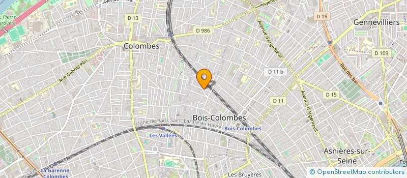 localisation de l'entreprise MADAME GILBERTE CAVAILLES à BOIS-COLOMBES