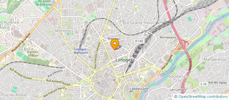 localisation de l'entreprise MADAME GILBERTE CIPIERRE à LIMOGES