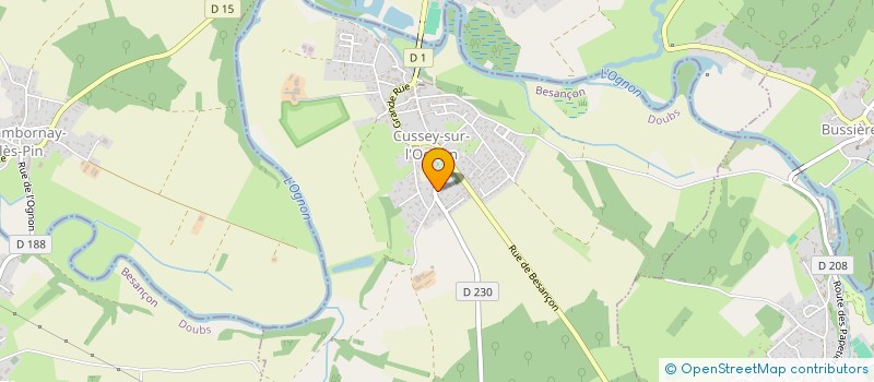 localisation de l'entreprise MADAME GILBERTE FOURNERET  CUSSEY-SUR-L'OGNON