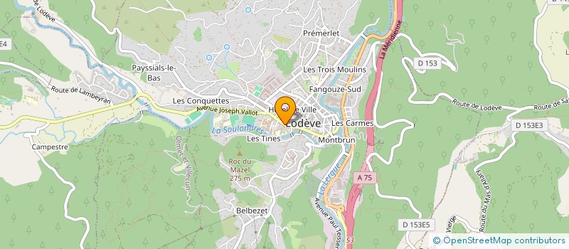 localisation de l'entreprise MADAME GILBERTE MESTRE  LODEVE