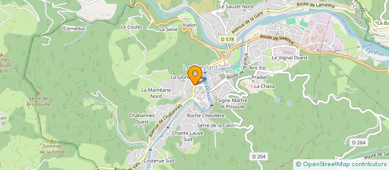localisation de l'entreprise MADAME GILBERTE PELTIER à LE CHEYLARD