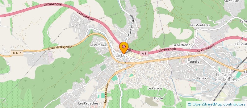 localisation de l'entreprise MADAME GILBERTE PISANI à LE LUC