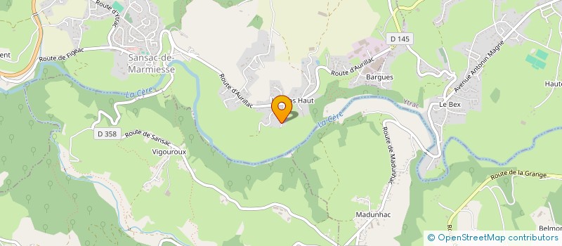 localisation de l'entreprise MADAME GILBERTE ROUQUIER à SANSAC-DE-MARMIESSE