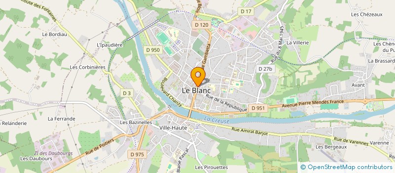 localisation de l'entreprise MADAME GINA BAUCHET à LE BLANC