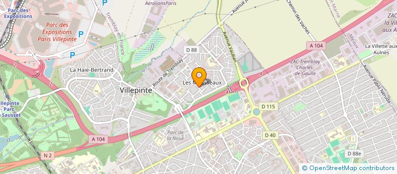 localisation de l'entreprise MADAME GINA DOMINGUES à VILLEPINTE