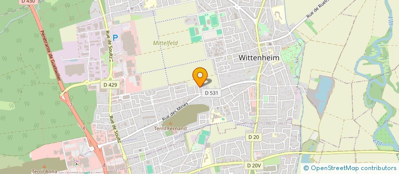 localisation de l'entreprise MADAME GINA SCHIEBER  WITTENHEIM