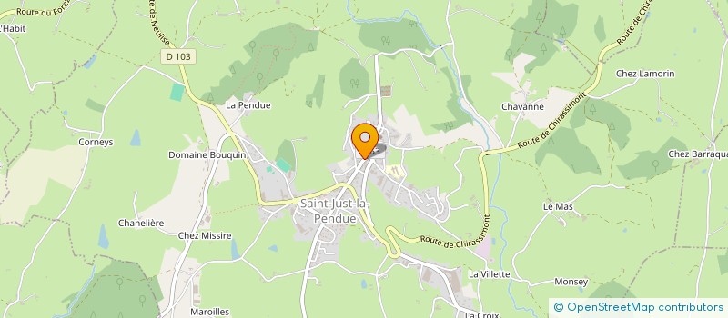 localisation de l'entreprise MADAME GINETTE AUDARD  SAINT-JUST-LA-PENDUE