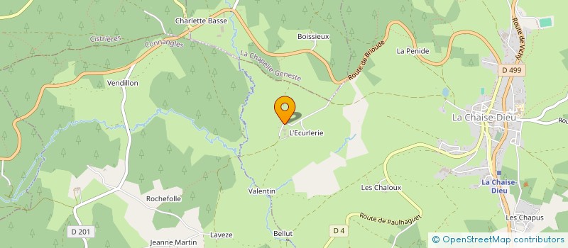 localisation de l'entreprise MADAME GINETTE AUVERGNON à LA CHAPELLE-GENESTE