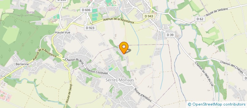 localisation de l'entreprise MADAME GINETTE BENARD  SERRES-MORLAAS