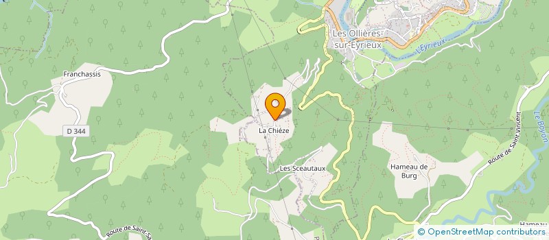 localisation de l'entreprise MADAME GINETTE BERTRAND à LES OLLIERES-SUR-EYRIEUX