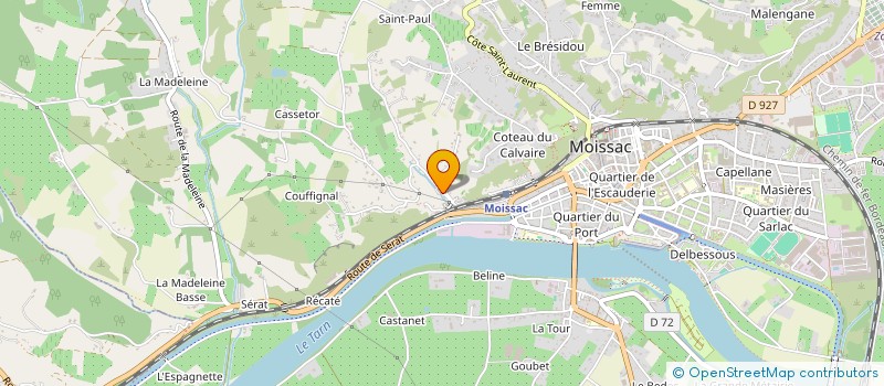 localisation de l'entreprise MADAME GINETTE BILLON à MOISSAC