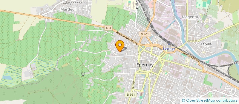 localisation de l'entreprise MADAME GINETTE BINDELIN  EPERNAY