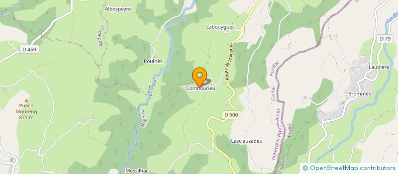 localisation de l'entreprise MADAME GINETTE BOUET à RAULHAC