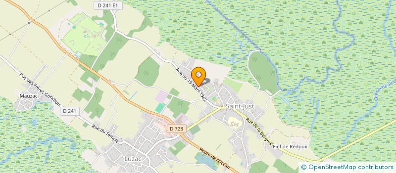 localisation de l'entreprise MADAME GINETTE BOURSIER  SAINT-JUST-LUZAC