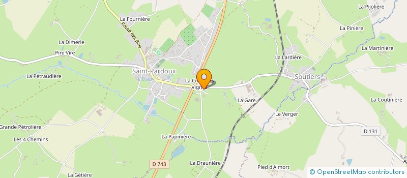 localisation de l'entreprise MADAME GINETTE CAMUSARD à SAINT-PARDOUX-SOUTIERS