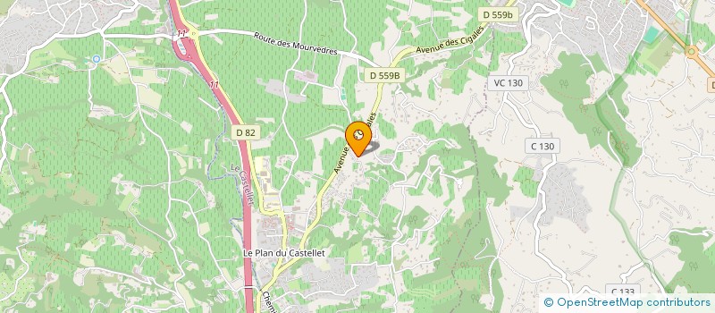 localisation de l'entreprise MADAME GINETTE CANDELLA à LE CASTELLET