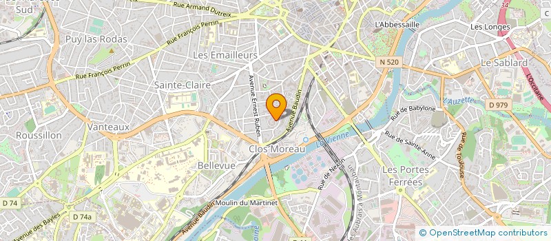 localisation de l'entreprise MADAME GINETTE CHASSAIN à LIMOGES