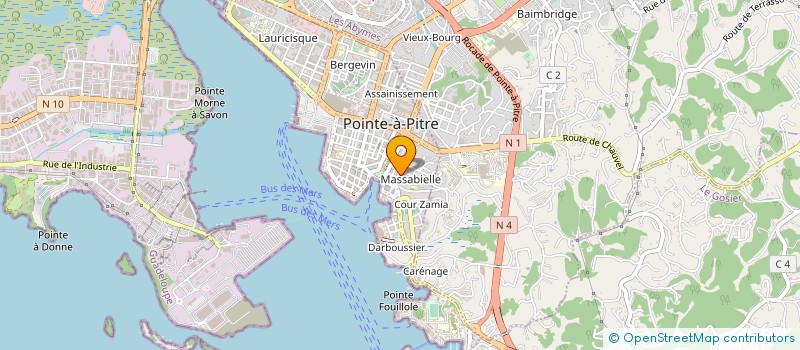 localisation de l'entreprise MADAME GINETTE COURBAIN à POINTE A PITRE